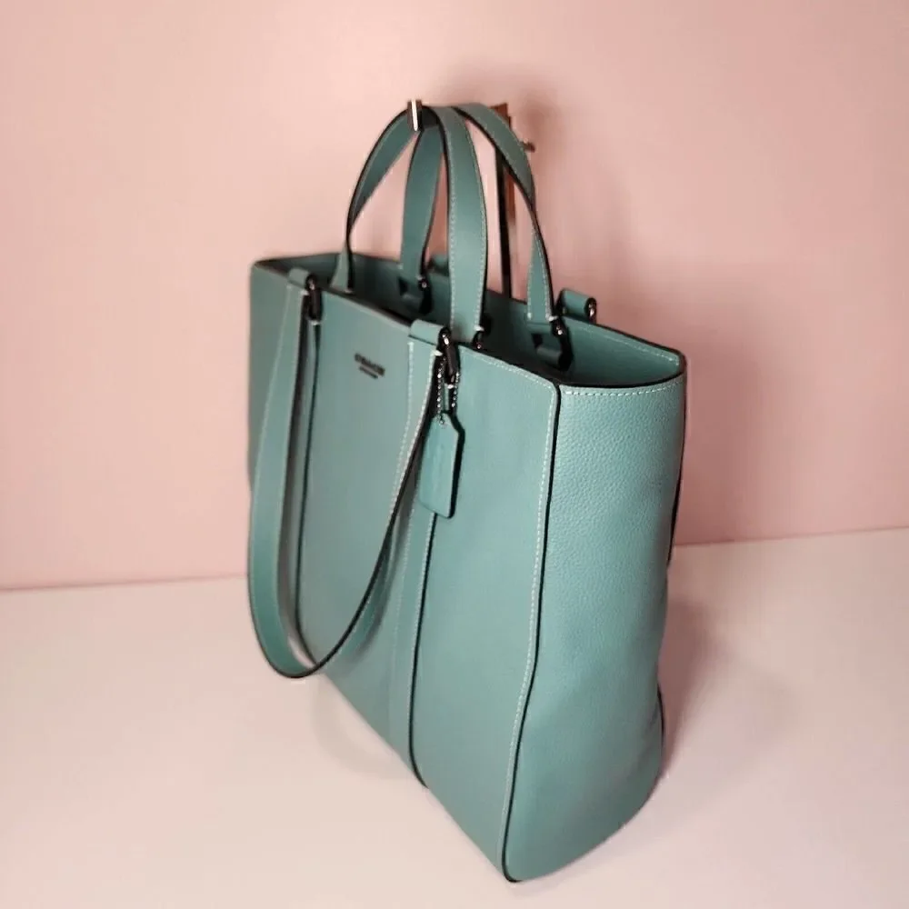 NWT COACH C8157 Tote Hudson Double Handle Teal Blue Green